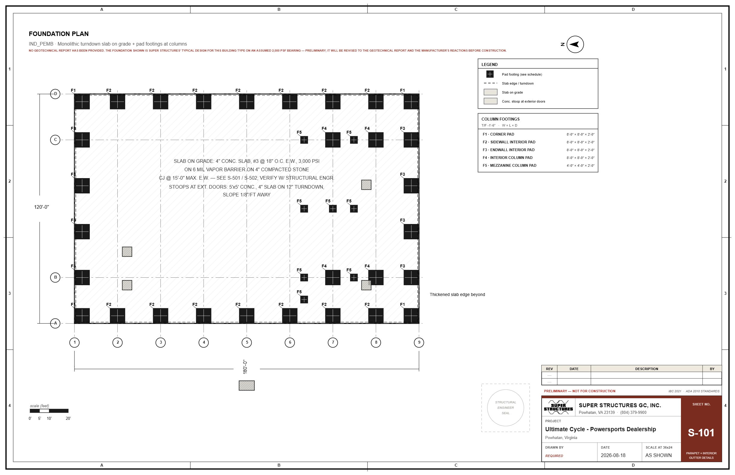 Foundation plan